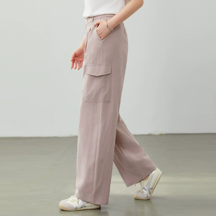 [Персонализированный шикарный карман чехла для сумки, дикие брюки Leisel] Flee Show большой размер женский толстый мм летний новый