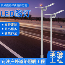 LED市电路灯厂家供应 8 10米路灯 户外广场工程照明小区LED路灯杆