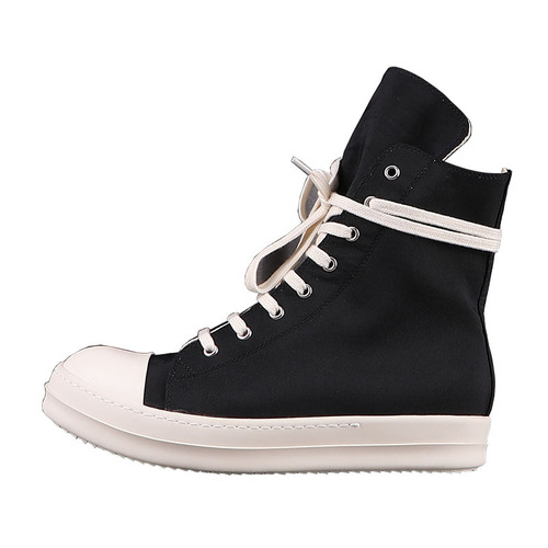 D122 thick-soled black canvas new canvas women's ro high-top shoes for men  Korean version of the trend super hot spring and autumn style