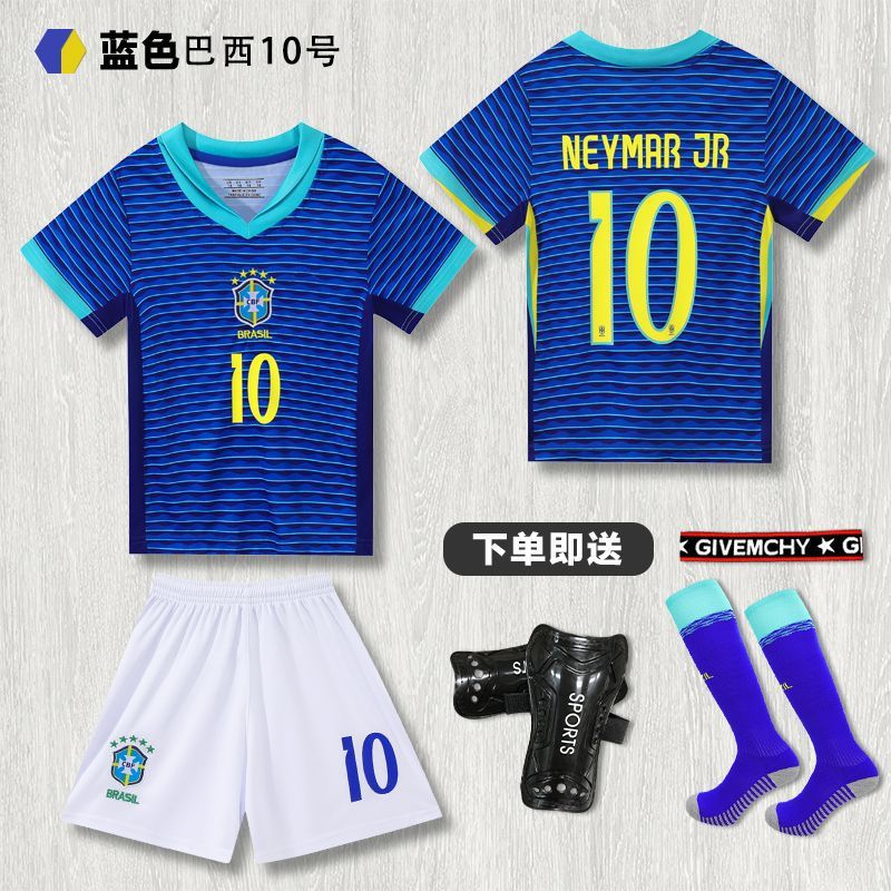 子供用サッカーユニフォームセットメッシ・ネイマール・ロナウドジャージスポーツ速乾性サッカートレーニングユニフォームチームユニフォーム|undefined