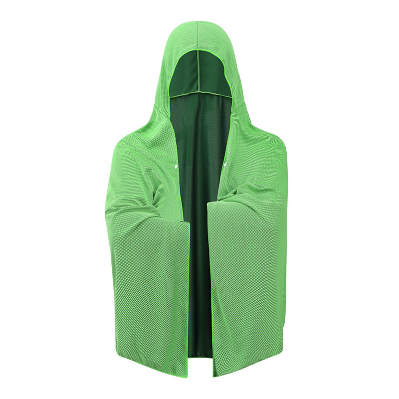 クロスボーダー氷感速乾マント抗UVアイスシルク日焼け止め服氷感マントショートコートフード付きショール薄手|undefined