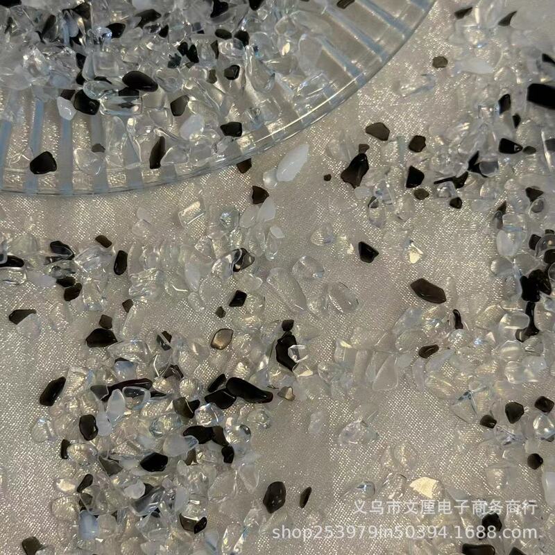 Autumn and winter black white natural gravel Diy art garbage Journal Gumei manicure niche flow hemp fish tank decorative material Autumn and winter black white natural gravel Diy art garbage Journal Gumei manicure niche flow hemp fish tank decorative material