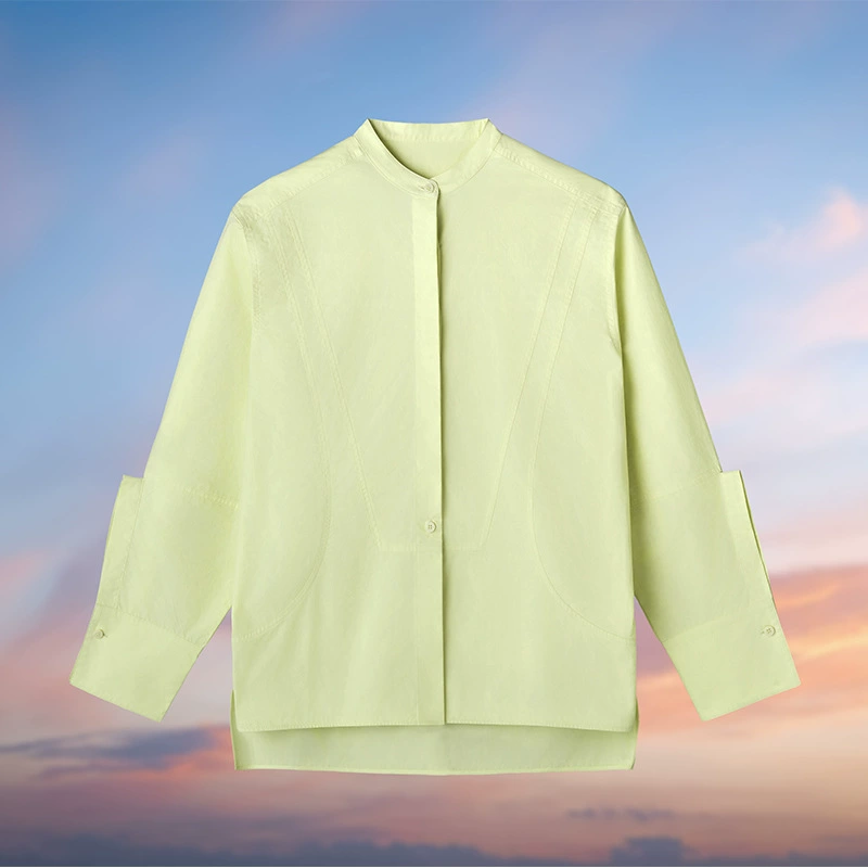 [DZ] JH Junhong 2024 новый женский тонкий рубашка с длинными рукавами топ