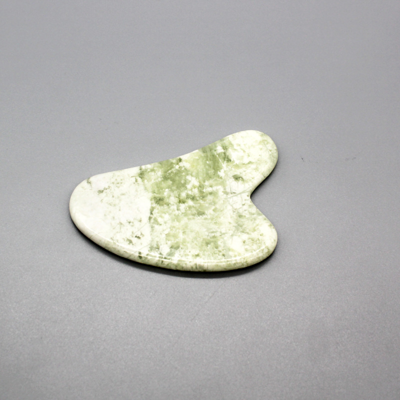 Tablero raspador de jade de cristal rosa natural Tablero raspador de belleza facial de cristal Meridian