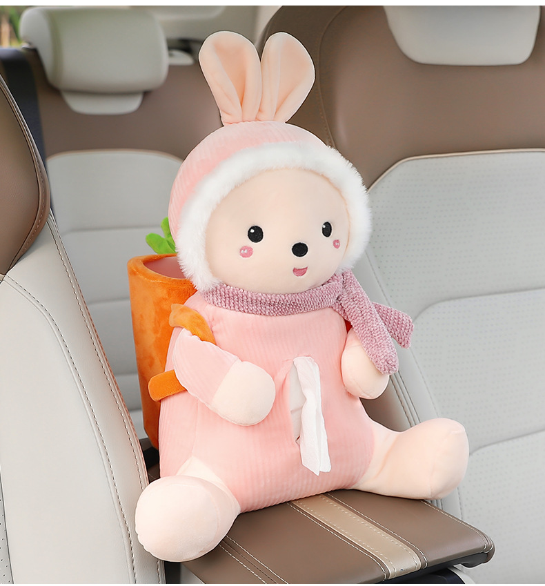 Fisherman duck car armrest box tissue box creative cute cartoon tissue box trash can two-in-one car storage