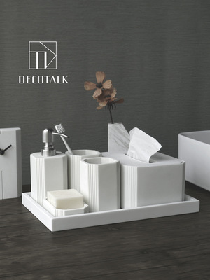 DecoTalk北欧简约卫浴四件套洗漱五件套样板间浴室配饰六件套