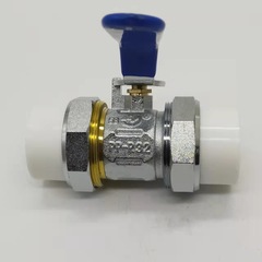 廠家批發 PPR雙活接球閥 銅球銅杆活接黃銅閥門DN20 25 32 40 50