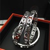 Glossy bracelet for beloved suitable for men and women, European style, silver 925 sample, 750 sample gold, Birthday gift