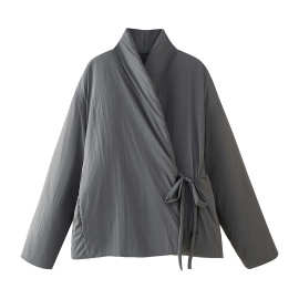 2024秋季ins女装双襟和服式棉服棉衣
