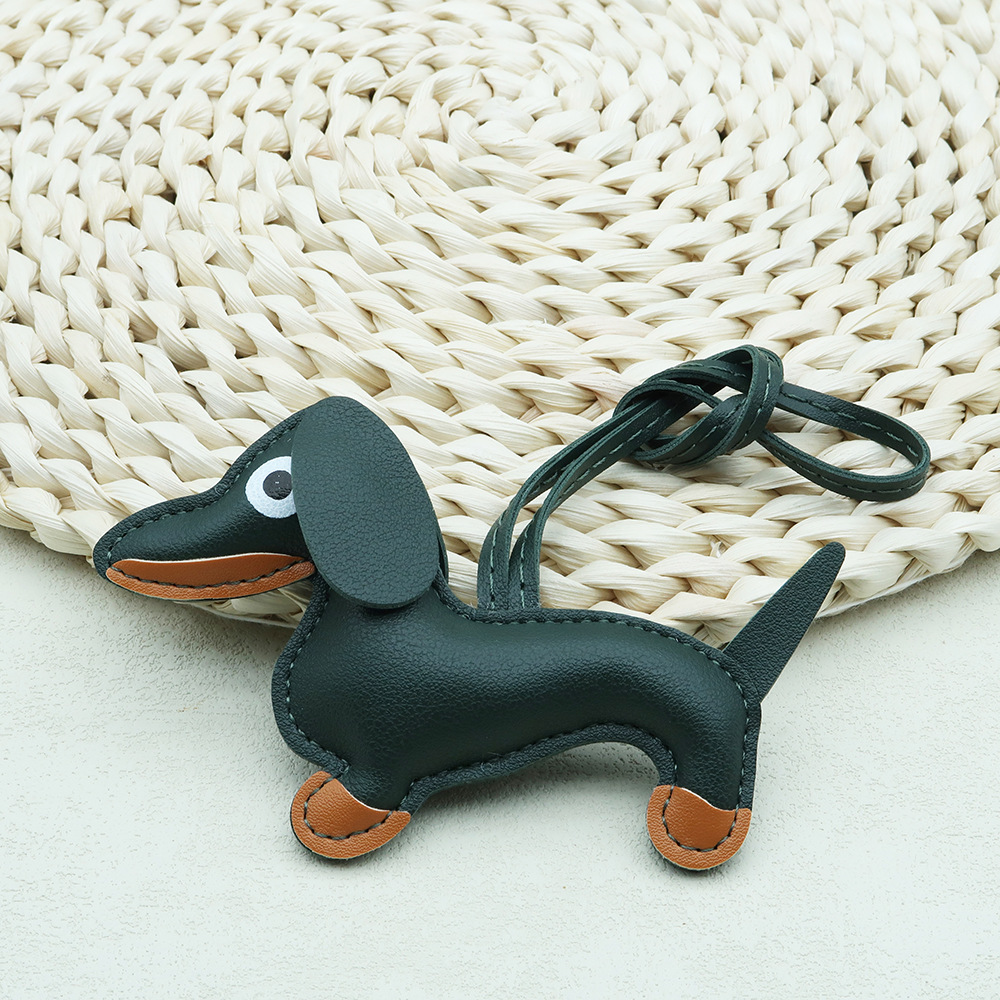 現物ソーセージ犬ストラップかわいいdiyストラップ皮質子犬バッグストラップ高級感カップル車ストラップ