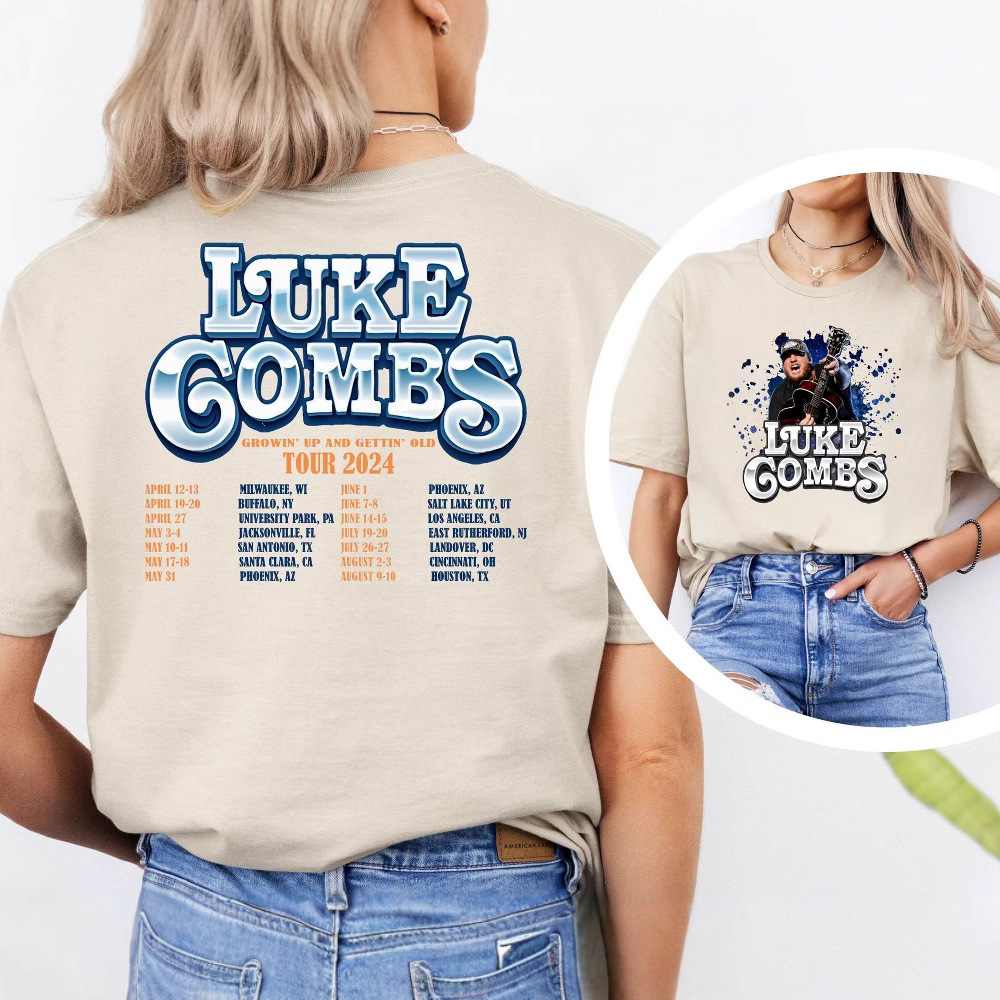 Luke Combs 2024 Tour Shirt Merch Fans Essentials Bullhead