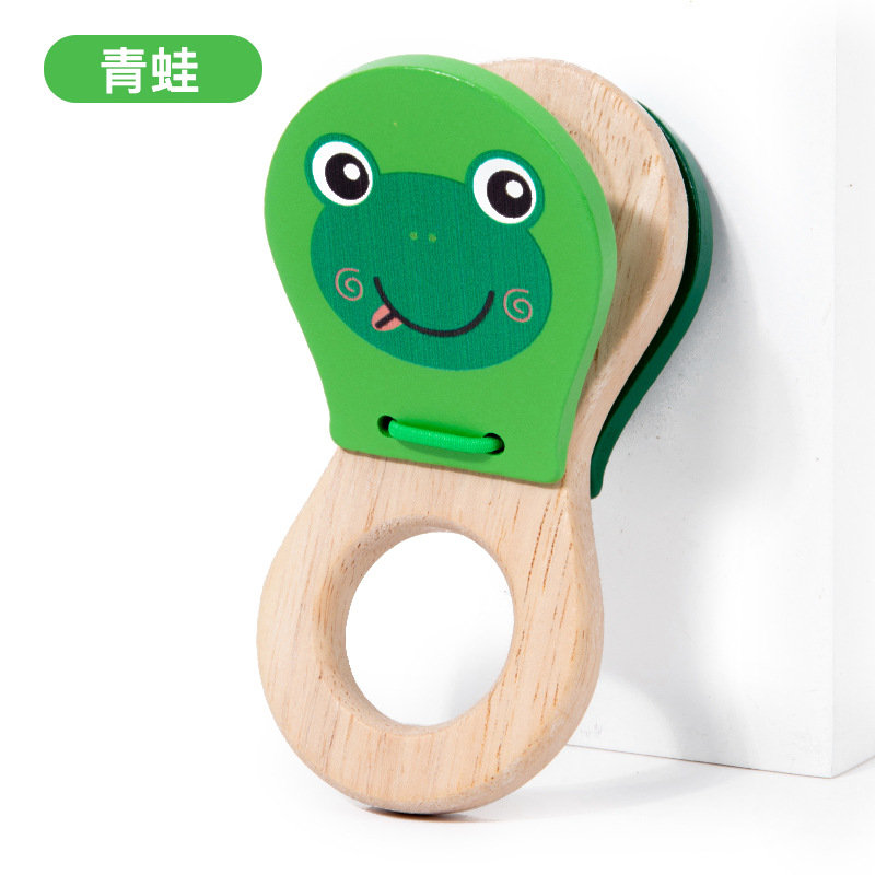 Madera Monthi bebés educación temprana tranquilizar campana de la cama Orf campana de la mano bebé agarrar campana campana instrumento musical juguete
