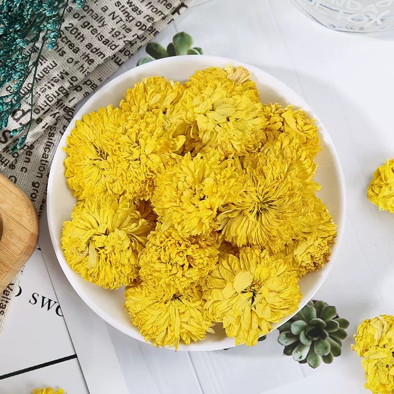Wuyuan Imperial Chrysanthemum Tea Huang Ju 500g Dried Golden Chrysanthemum Flowers for Brewing and Daily Herbal Tea key features