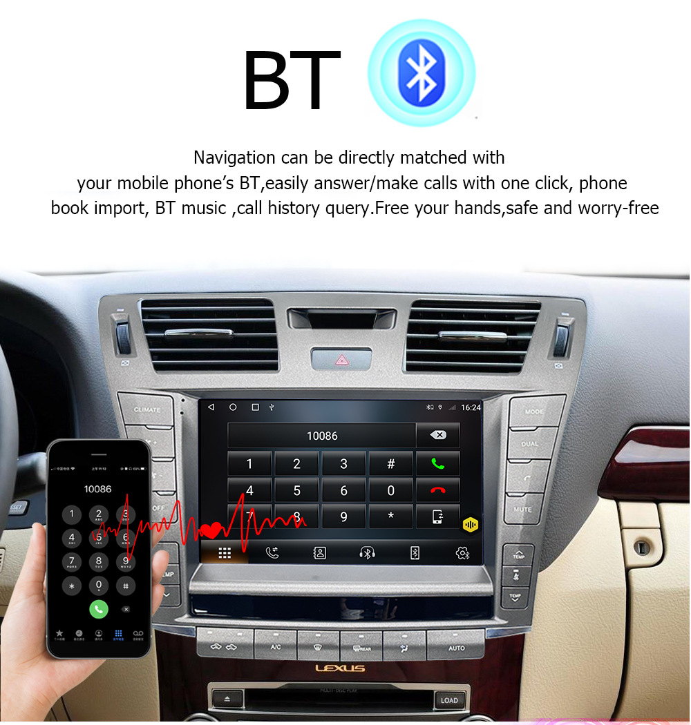 Suitable for Lexus Rx Ls460 Ls600 Car Central Control Screen Android Carplay Bluetooth Navigation Reversing