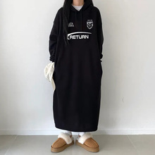 suitsuit韩版可爱美休闲撞色秋冬好穿时髦连衣裙2024秋冬新款显瘦