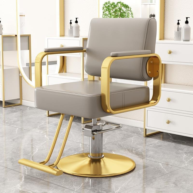 Fabricante al por mayor elevable silla de cabello giratoria salón de cabello de acero inoxidable taburetes de corte de pelo teñido silla de cabello