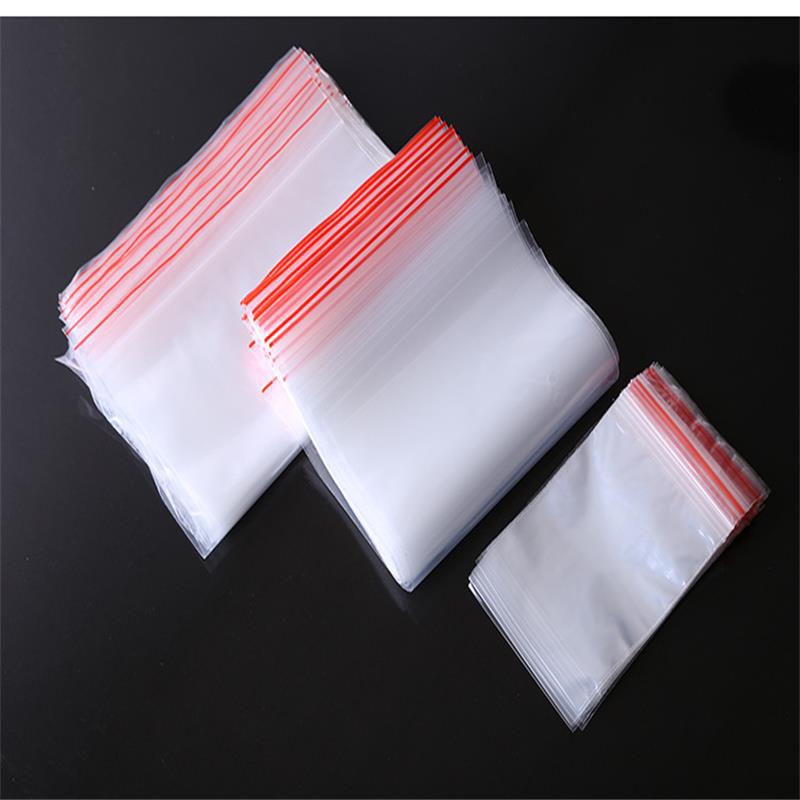 加厚PE骨袋自封口袋 透明骨袋包装胶袋 拉链袋彩色拉骨袋