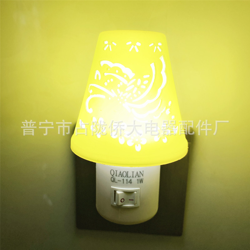 Interruptor de enchufe de hongo con lámpara de noche LED lámpara de iluminación enchufable con lámpara de dormir