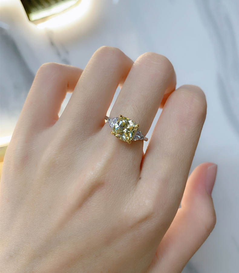 Fashion Geometric Sterling Silver Inlay Zircon Rings 1 Piece