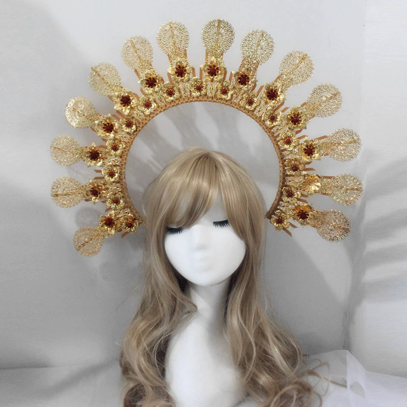 Набор материалов для коронок — ручной сборка Diy Lolita готический ободок, 21 см, электропокрытые аксессуары