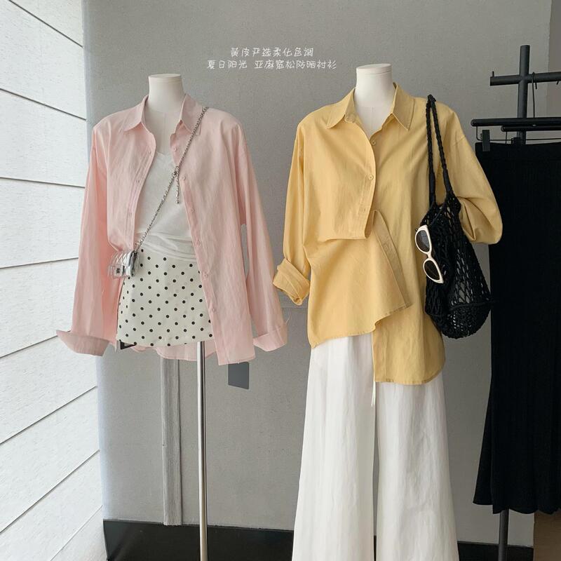 Yellow-Toned, Carefully Selected Soft Shades, Summer Sunshine, Linen Shirt