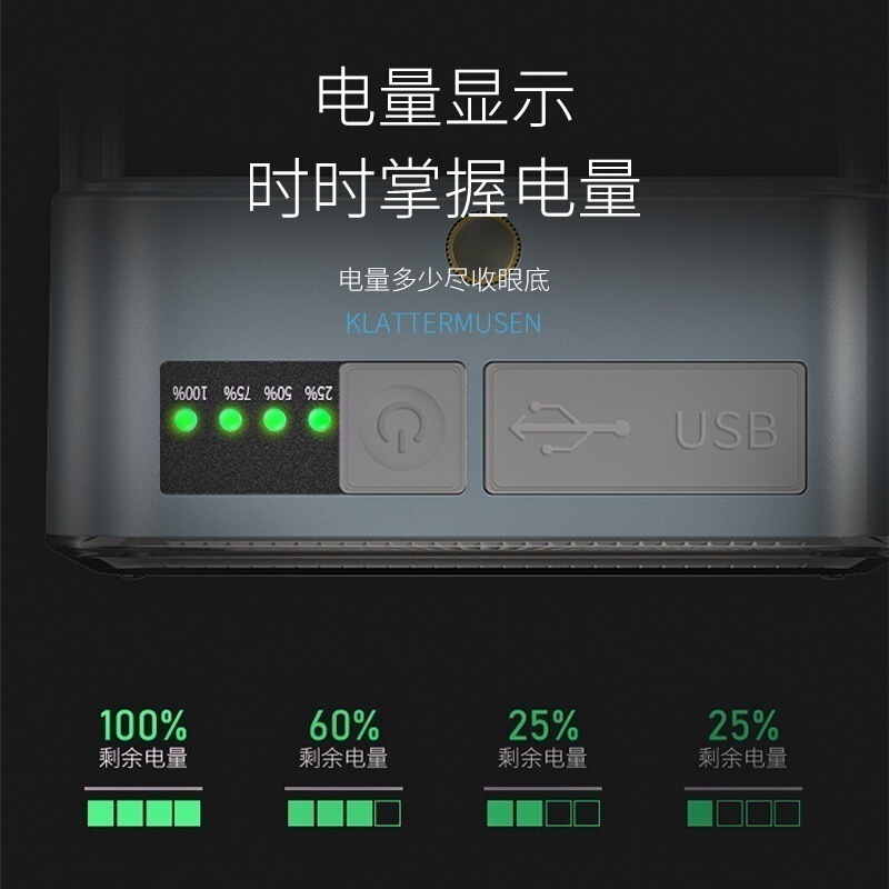 户外暖白双光高亮露营灯带磁吸工作灯太阳能带电显挂钩野营灯|undefined