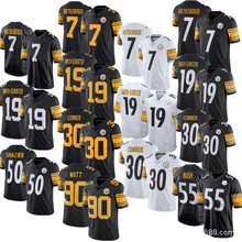 NFL钢人队美式橄榄球衣服7# 19# 90 WATT 30#50#55#外贸批发