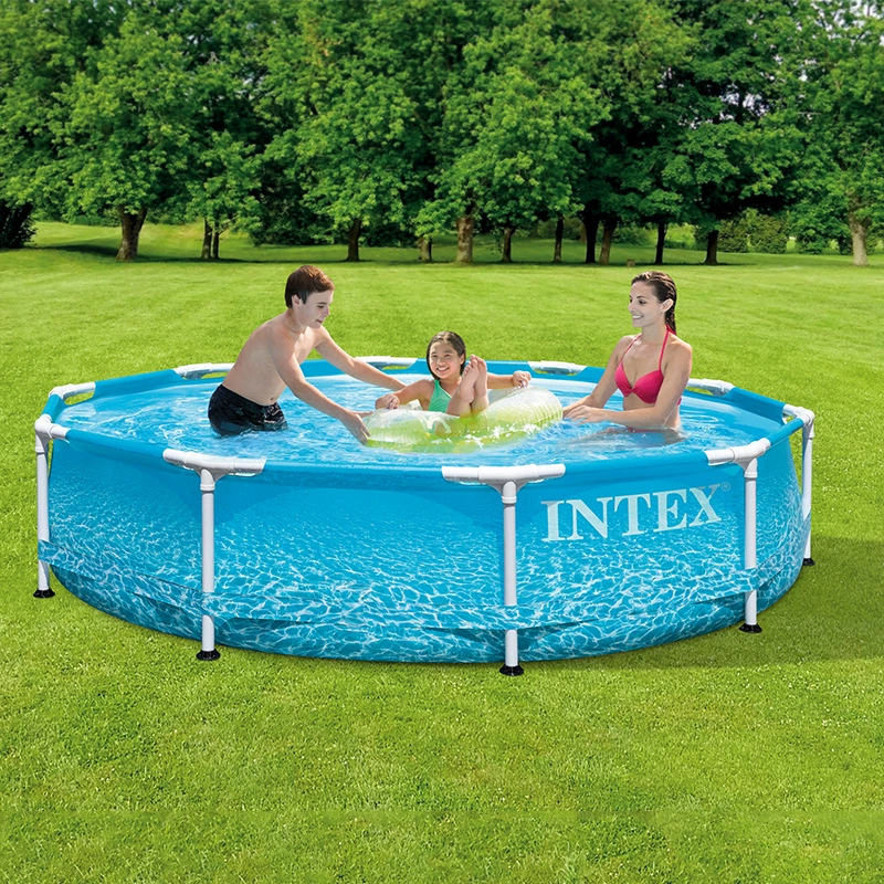 INTEX 28206/28208 10 футов океан круглый трубный рамка бассейн с навесом Открытый бассейн Семейный бассейн