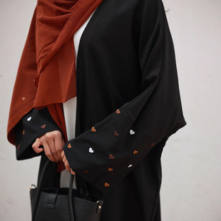 Cross-border Trade abaya Turkey Middle East Muslim Embroidery Casual Robe dress Cardigan Women