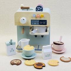 ごっこ遊び新製品コーヒーマシン木製子供の実践的なロールプレイマフィン小さな庭知育玩具ギフト
