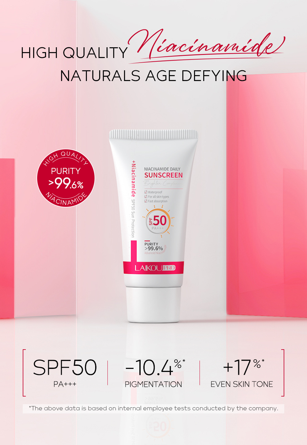 Cross-border LAIKOU Laikou pro Nicotinamide Daytime sunscreen50g Hydrating, Moisturizing and Isolating one-piece consignment undefined