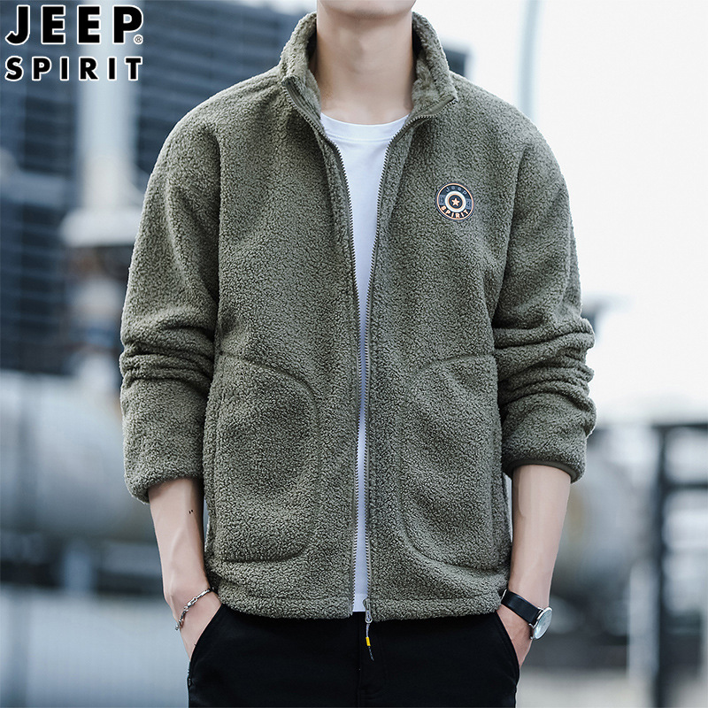 Jeep Spirit Teddy Velvet Zipper Men's Winter Thickened Men's Outdoor Sports Warm Fleece Jacket 2265 Jeep Spirit Teddy Velvet Zipper Men's Winter Thickened Men's Outdoor Sports Warm Fleece Jacket 2265