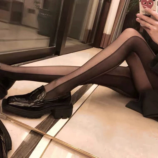 Same style as Zhang Huimei - spliced shadow socks (cut as you like)