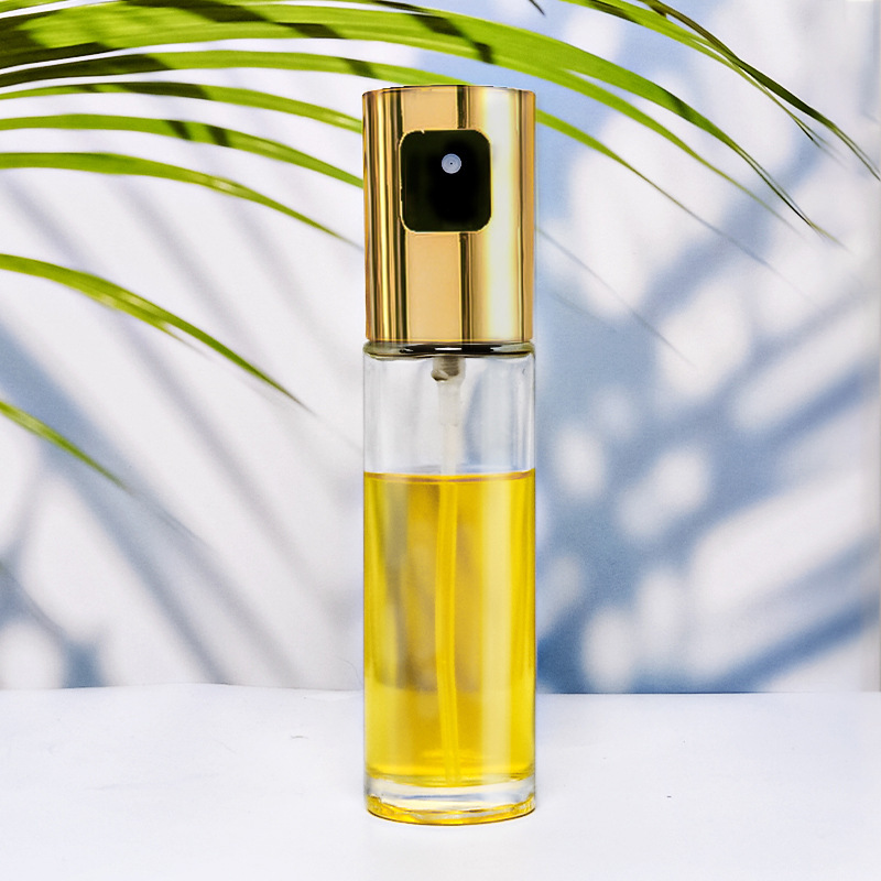 Spot olla de inyección de combustible para el hogar Botella de inyección de combustible de compresión atomizada Botella de condimento Suministros de cocina con olla de aceite de vidrio de escala