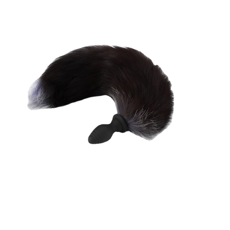 Sexy reemplazable Fox cola de silicona vibración anal plug back corte masturbación SM suministros para adultos entrega al por mayor