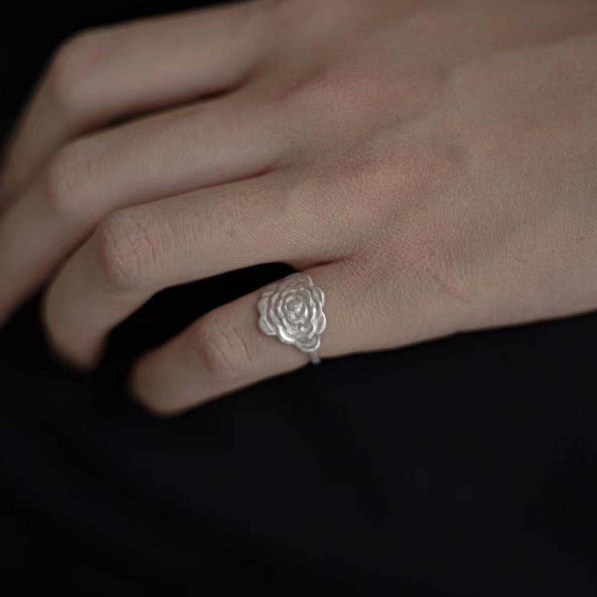 Minimalistischer Blütenring Für Damen Im Chinesischen Designstil_voghion.com