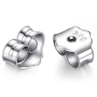 s925 Sterling Silver Ear Plug Anti-drop Ear Buckle Ear Drag Ear Plug Ear Back Ear Stud Rear Plug Back Ear Cap Earrings Gold Accessories