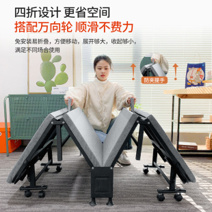 ┈ Folding Bed Single Bed Office Lunch Break Lounge Chair Home Nap Simple Small Bed Hard Board Companion
