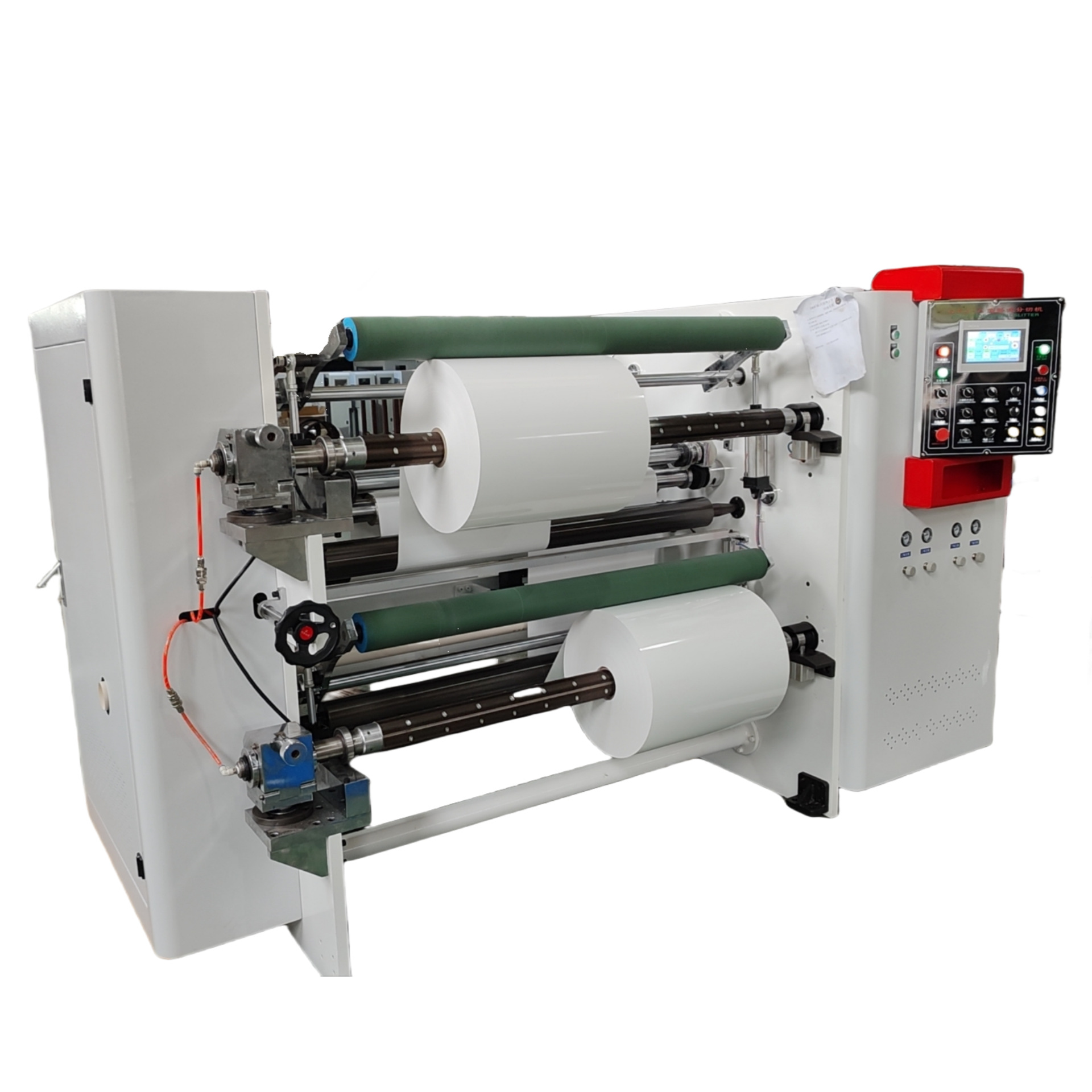 QFJ-A200 高速卧式伺服单电机分切复卷机 无纺布分切高速伺服