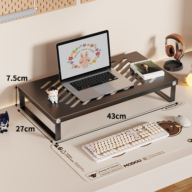 Soporte Elevador para Laptop de Hierro Plegable con Disipación de Calor para Oficina