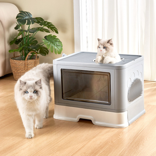 Aspet Zhipeng Cat Supplies Top-Loading Cat Litter Box Fully Enclosed Foldable Drawer-Type Litter Pan