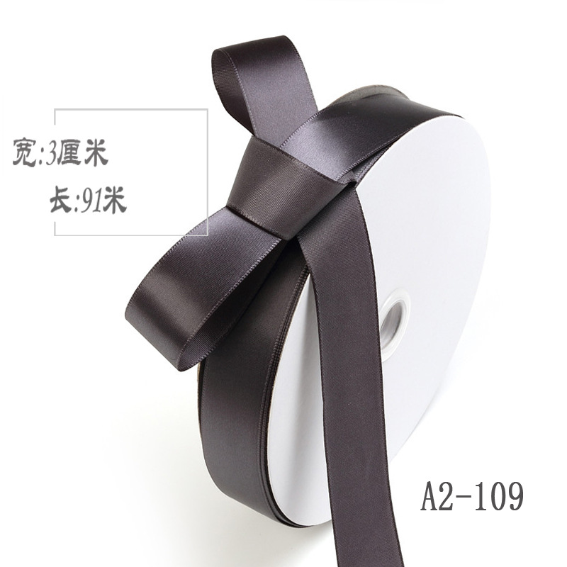 3cm cinta de poliéster arco diy cinta boda fresco ramo de la torta caja de regalo embalaje ropa accesorios color cinta de seda