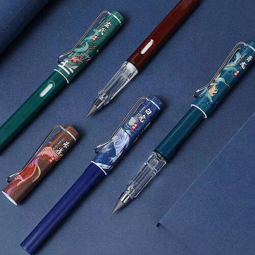 The black technology eternal pencil of the four mythical beasts keeps writing without sharpening. The HB pencil for elementary school students can write endlessly, is wear-resistant and erasable.