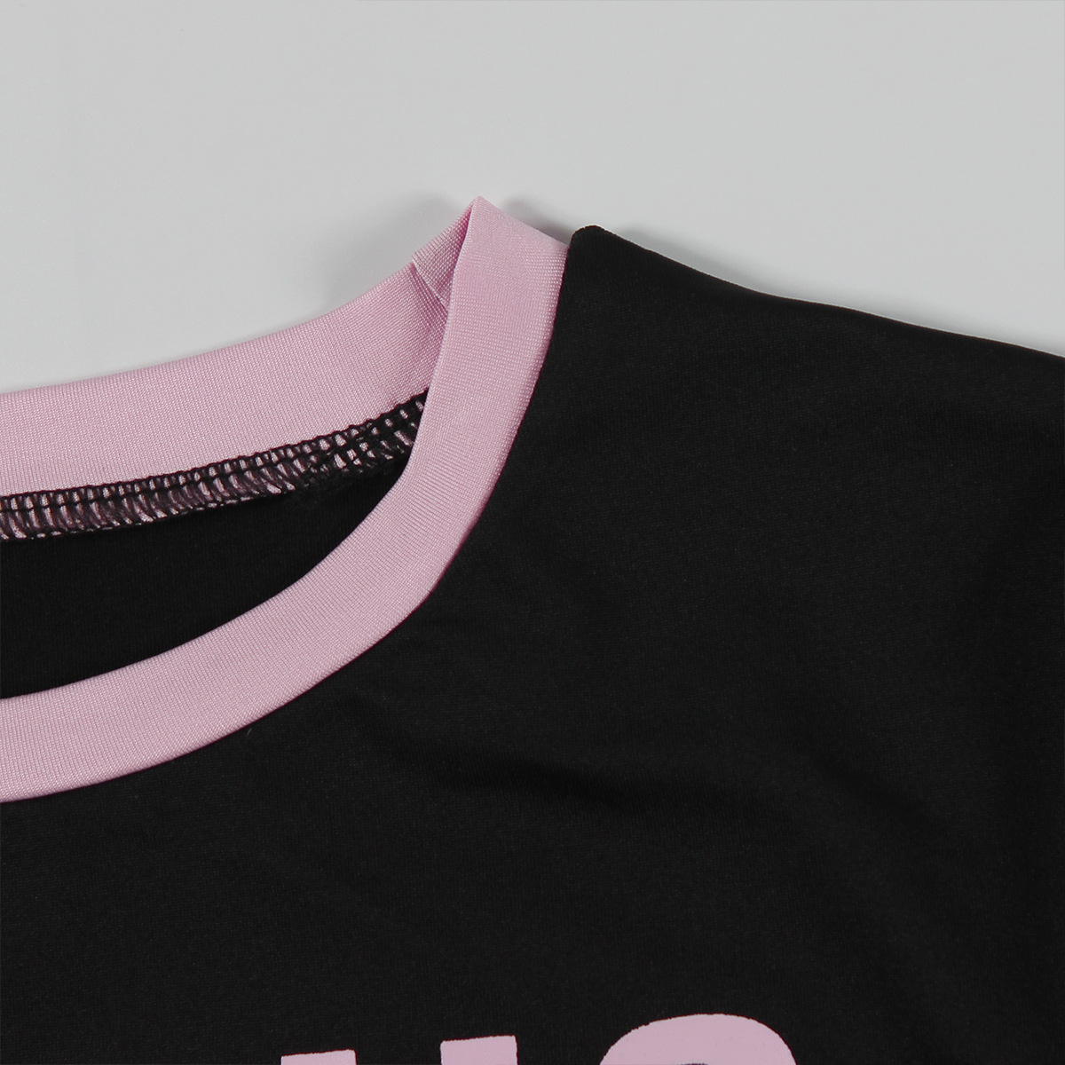 Summer Popular Sports Elastic Letter Graphic Printed Street T shirt Shorts Set Women