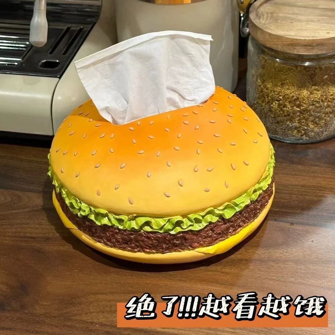 Patatas dulces de la misma caja de toallas de hamburguesas creativas, bien retro sala de estar caja de extracción de papel, decoraciones caseras interesantes, decoraciones