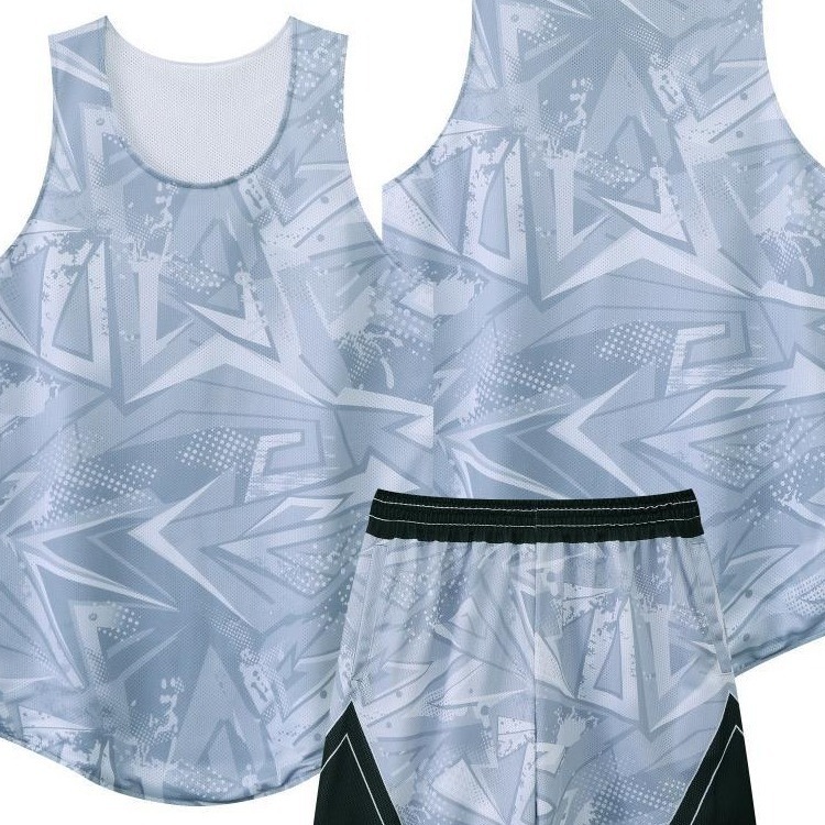 New American Basketball Uniform Suit Men's Performance Quick-Drying Vest Game Training Team Uniform Double-Sided Jersey Design and Printing