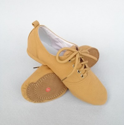 爵士舞鞋男女成人低帮舞蹈鞋儿童软底矮帮爵士舞蹈鞋训练鞋帆布鞋