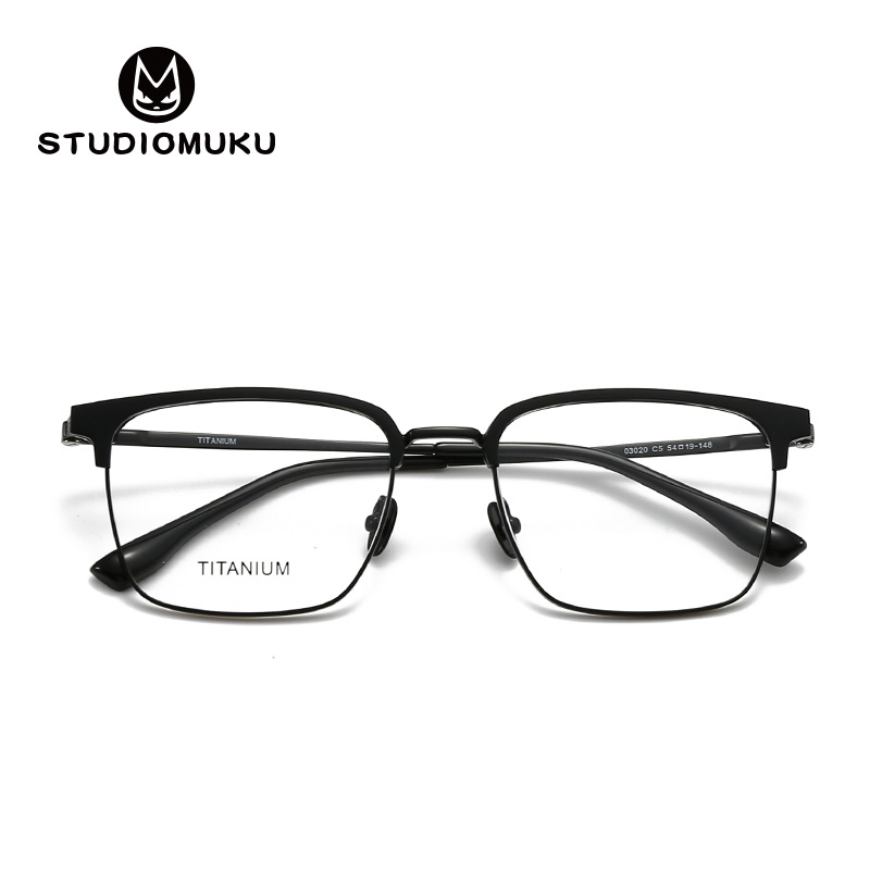 STUDIOMUKU gafas de madera cool línea de gama alta marco de gafas de diseño de contraste estilo marco de gafas retro