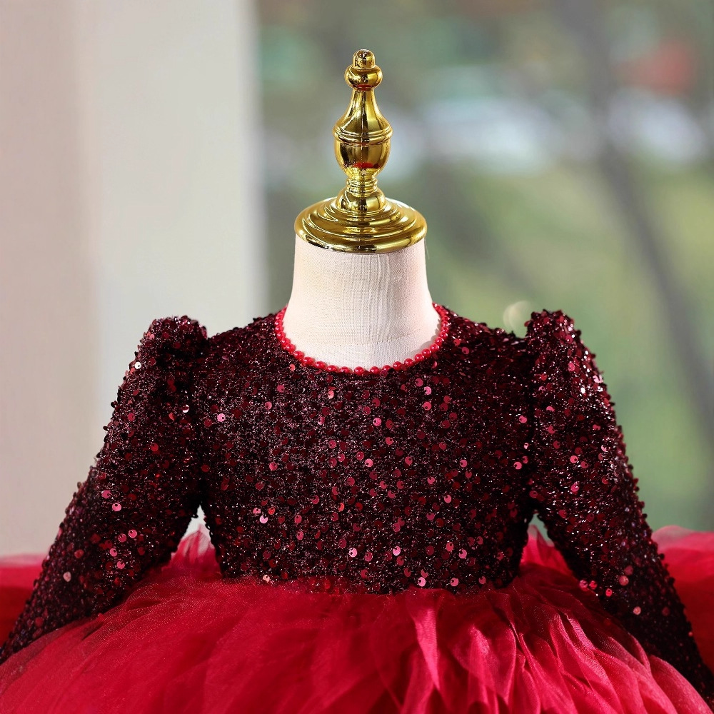 Bordeaux Festliches Kleid Für Mädchen Zur Einschulung Piano_voghion.com