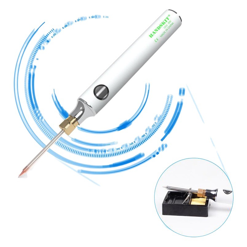 5V 8W baja tensión portátil mini USB soldador eléctrico al aire libre trabajo aéreo puede ser equipado con Banco de potencia handskit